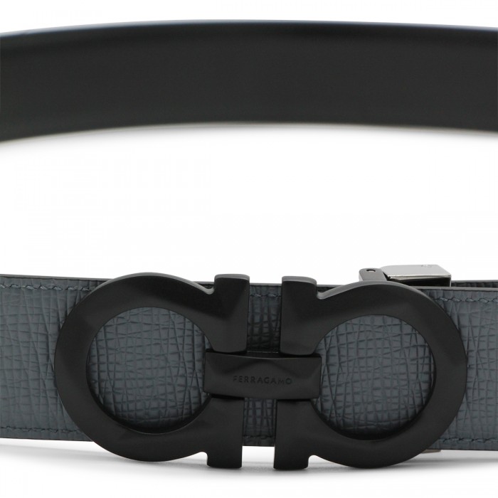DARK GRAY LEATHER BELT 2
