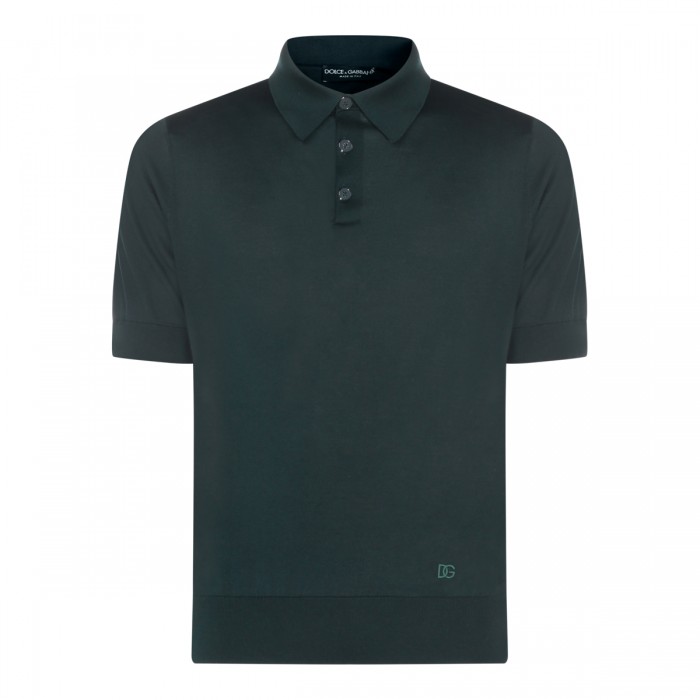 GREEN SILK POLO SHIRT