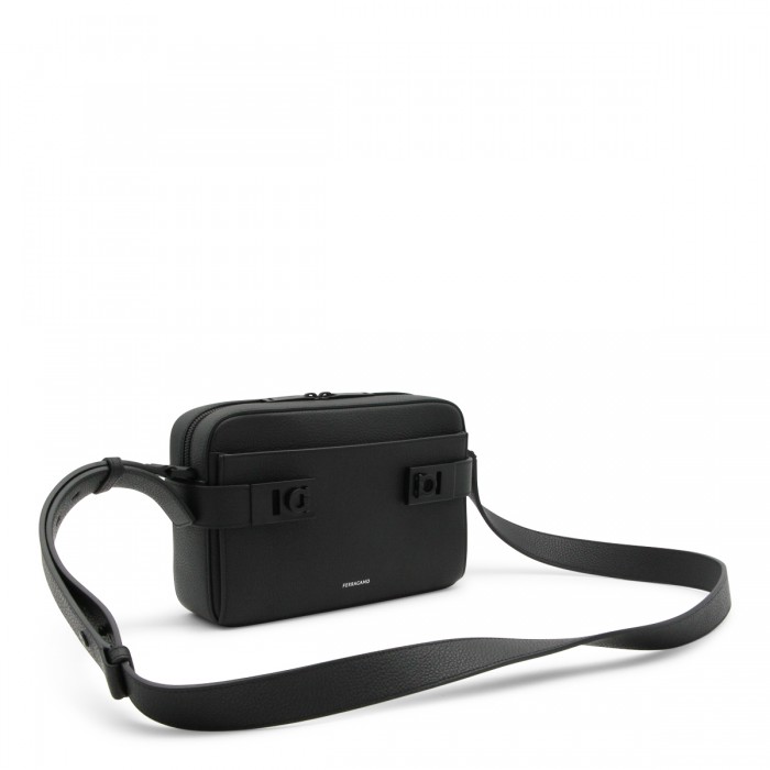 BLACK LEATHER CROSSBODY BAG 2