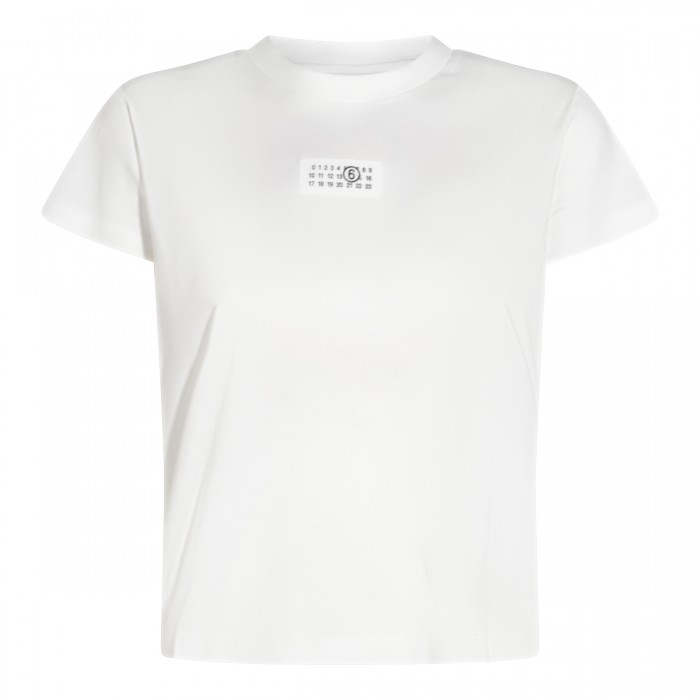 WHITE COTTON T-SHIRT