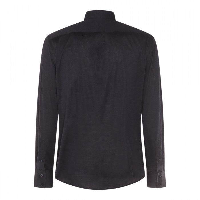 BLACK SILK BLEND SHIRT 2