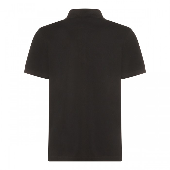 BLACK COTTON POLO SHIRT 2