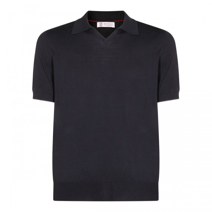 NAVY COTTON POLO SHIRT