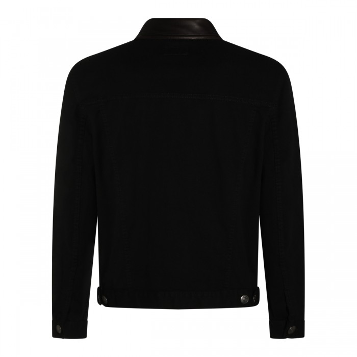BLACK COTTON DENIM JACKET 2
