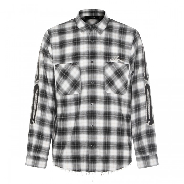 BLACK AND WHITE COTTON SHIRT