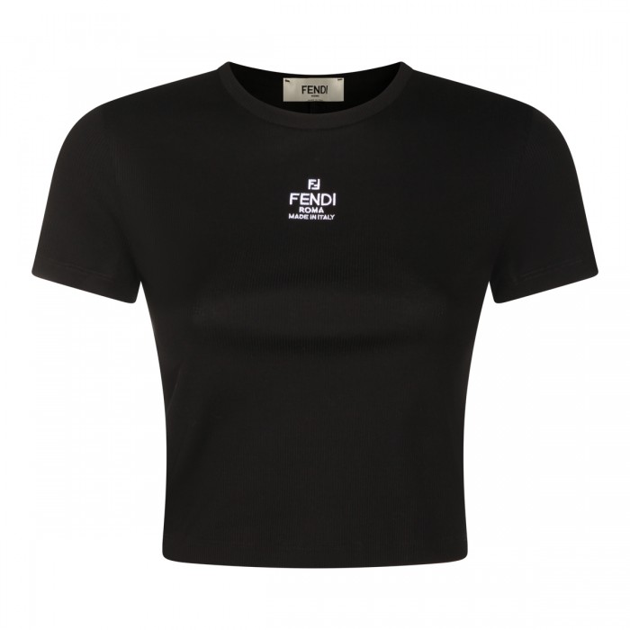 BLACK COTTON T-SHIRT