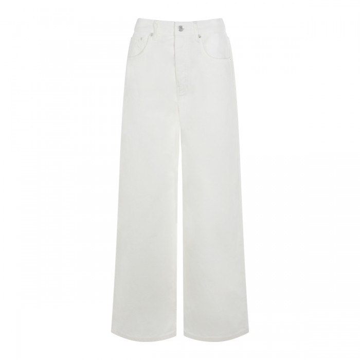WHITE COTTON JEANS