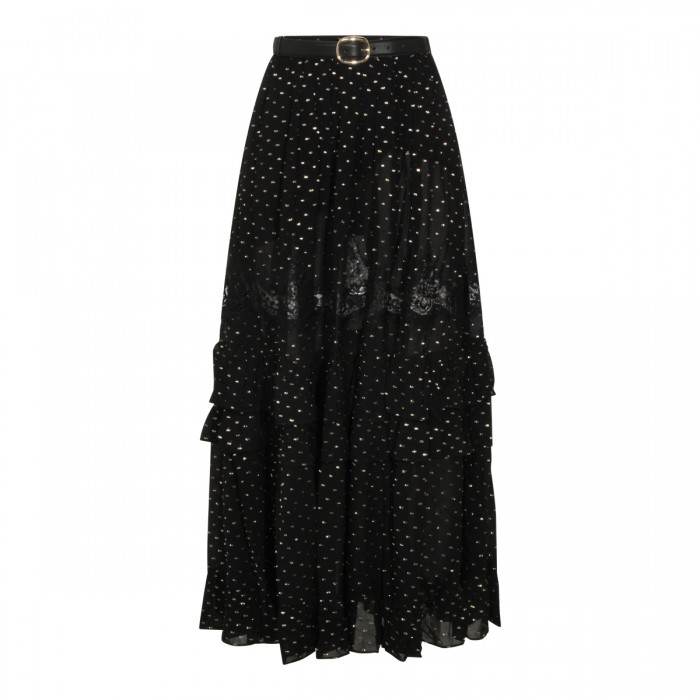 BLACK VISCOSE SKIRT