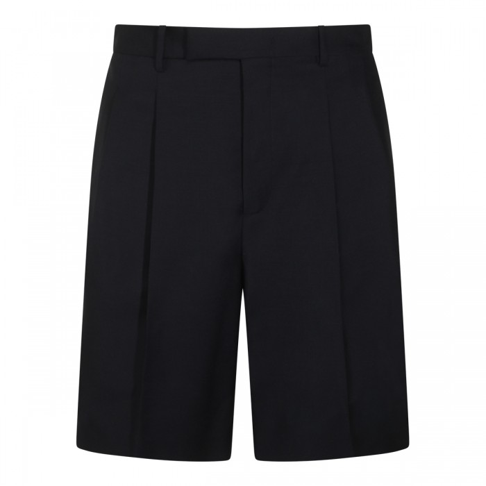 DARK BLUE WOOL SHORTS