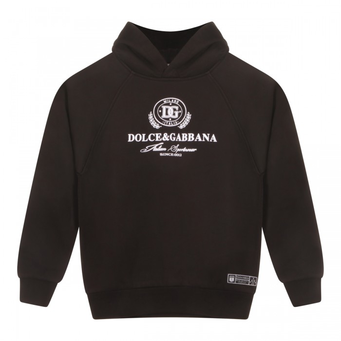 BLACK COTTON SWEATSHIRT