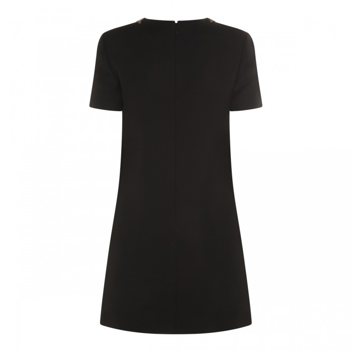 BLACK WOOL BLEND DRESS 2