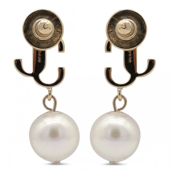 GOLD TONE BRASS EARRINGS 2