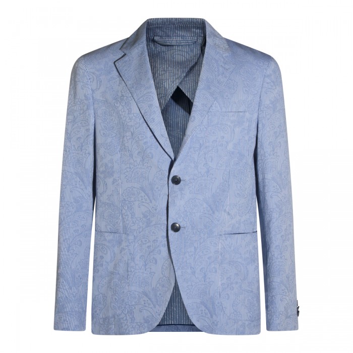 LIGHT BLUE COTTON BLAZER