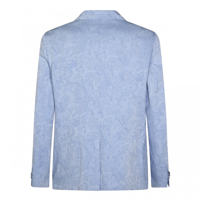 LIGHT BLUE COTTON BLAZER 2