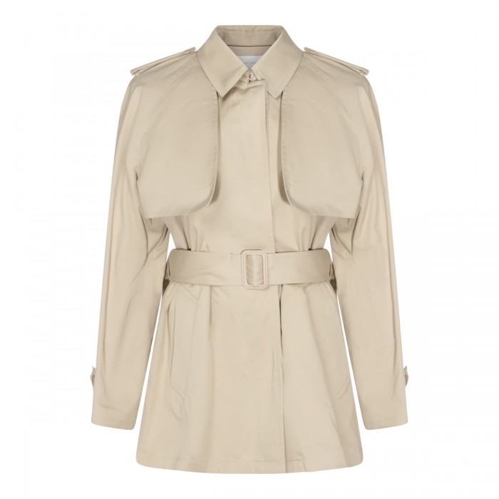 BEIGE COTTON TRENCH COAT