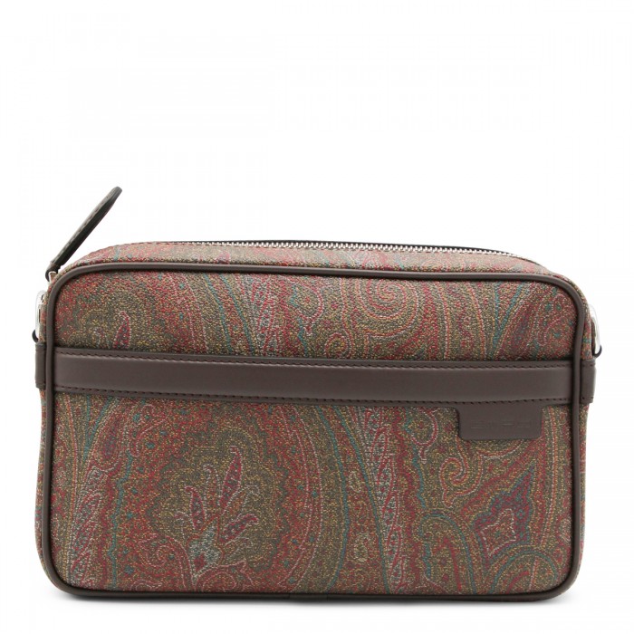 BROWN COTTON SHOULDER BAG