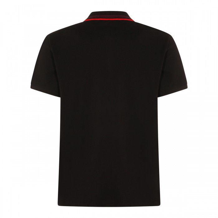 BLACK COTTON POLO SHIRT 2