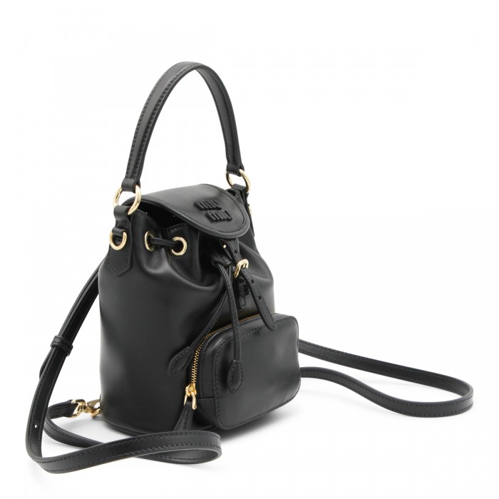 BLACK LEATHER BACKPACK 2