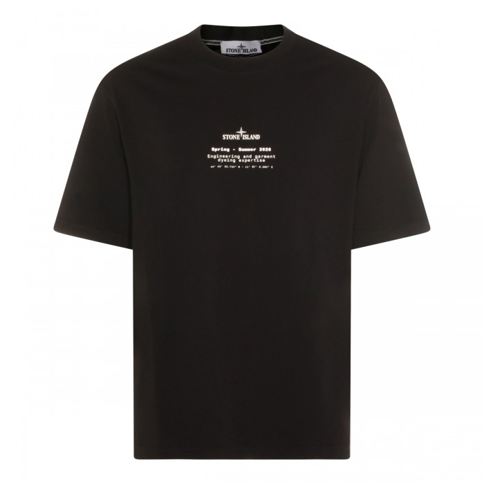 BLACK COTTON T-SHIRT