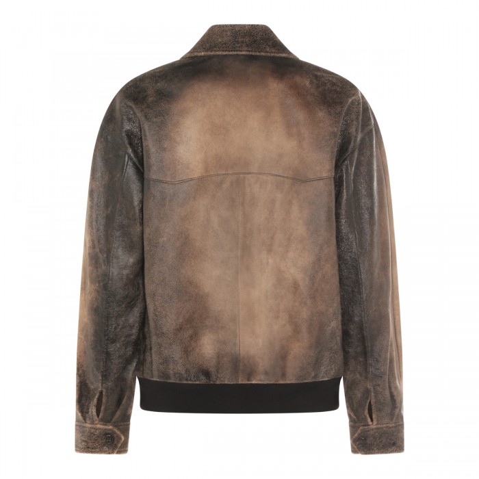 BLACK WASHED LEATHER JACKET 2