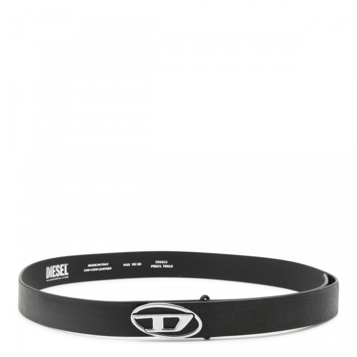 BLACK LEATHER D BELT