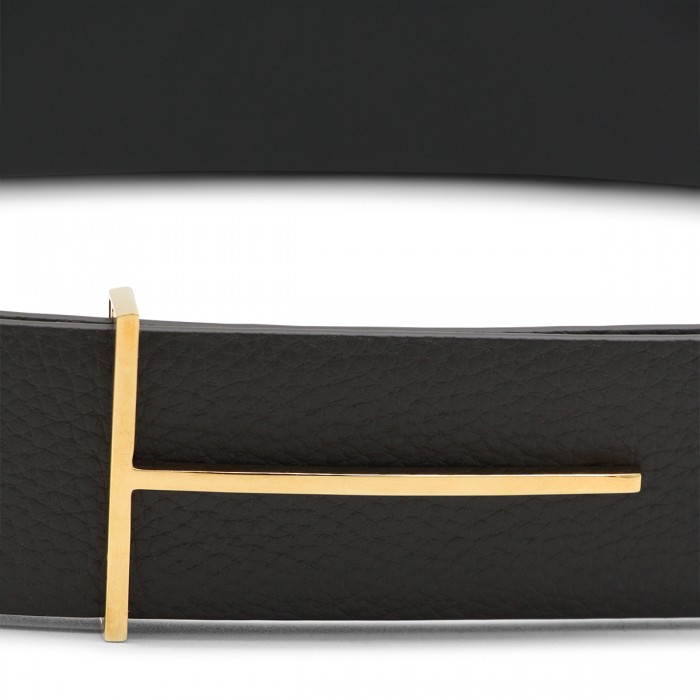 BLACK LEATHER BELT 2