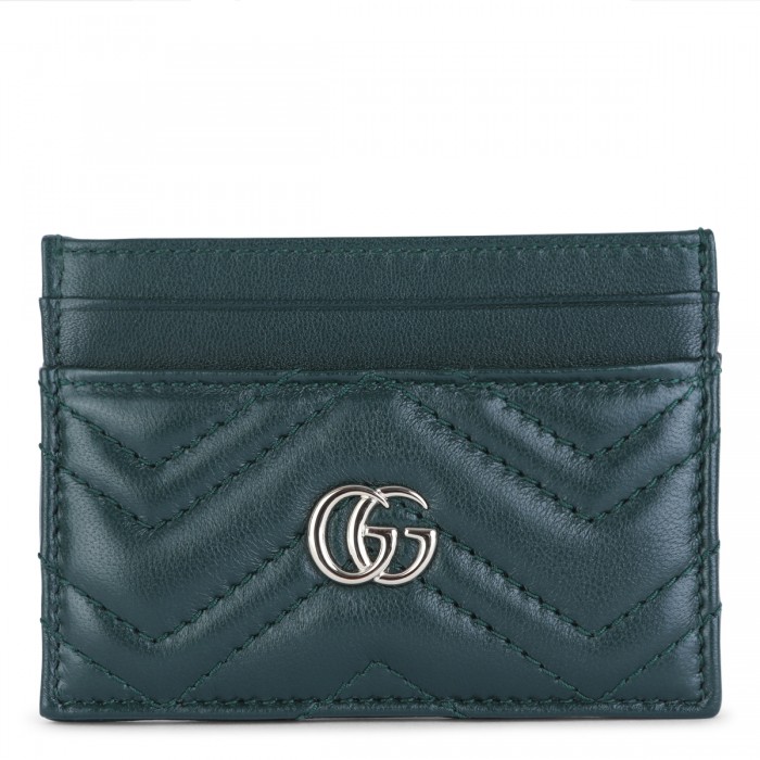 GREEN LEATHER CARD HOLDER