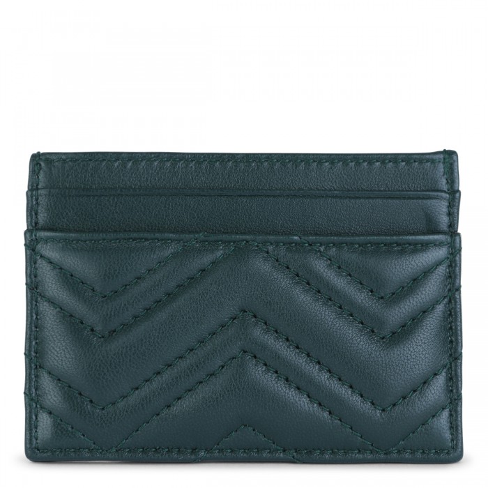 GREEN LEATHER CARD HOLDER 2