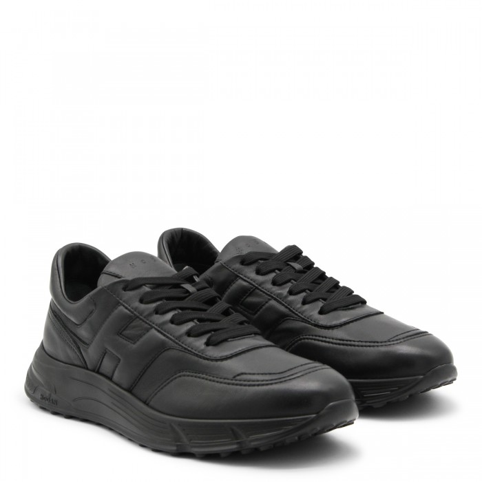 BLACK LEATHER SNEAKERS 2