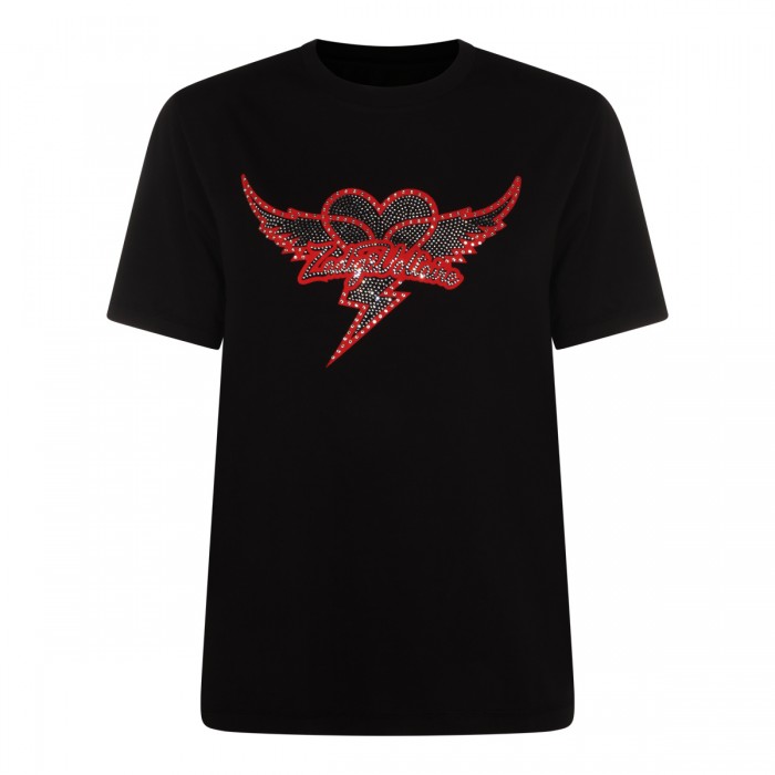 BLACK COTTON T-SHIRT