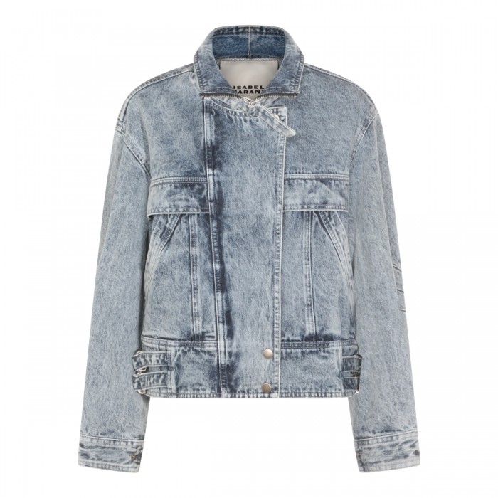 LIGHT BLUE COTTON DENIM JACKET