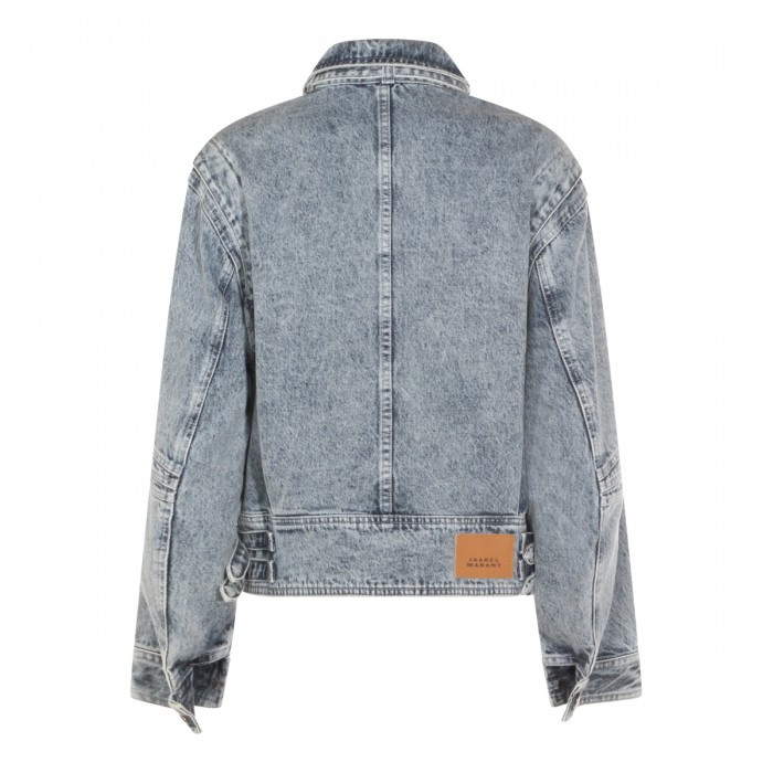 LIGHT BLUE COTTON DENIM JACKET 2