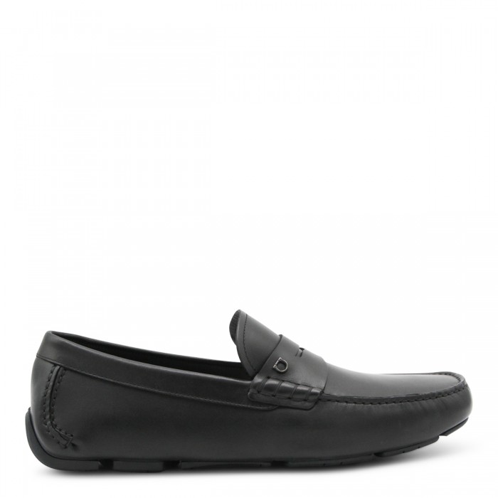 BLACK LEATHER TIMOTHY LOAFERS