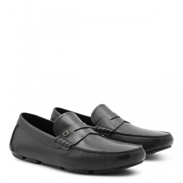BLACK LEATHER TIMOTHY LOAFERS 2