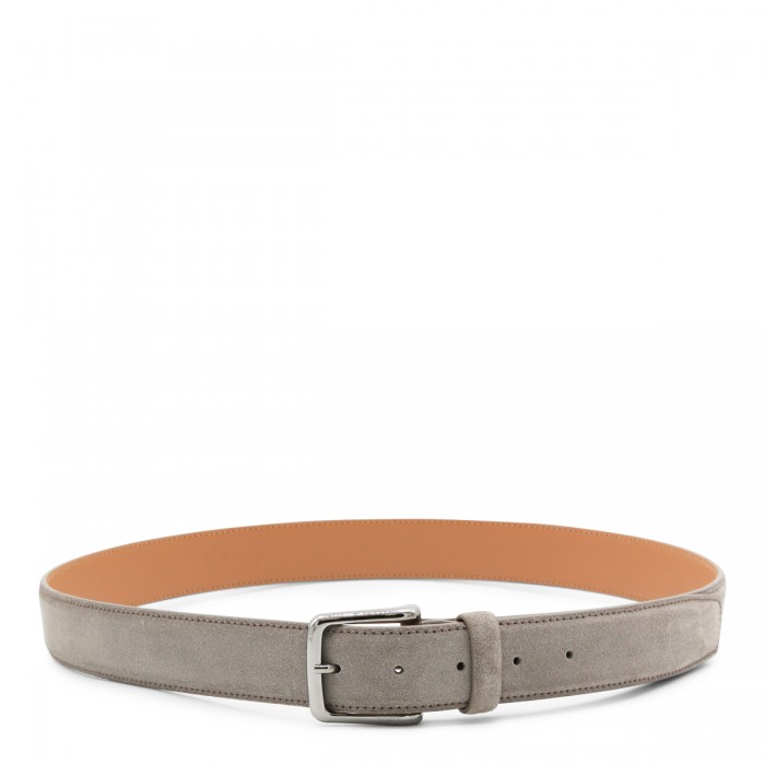 LIGHT GREY LEATHER BELT