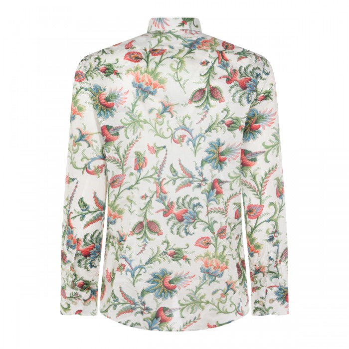 WHITE AND GREEN COTTON SHIRT 2