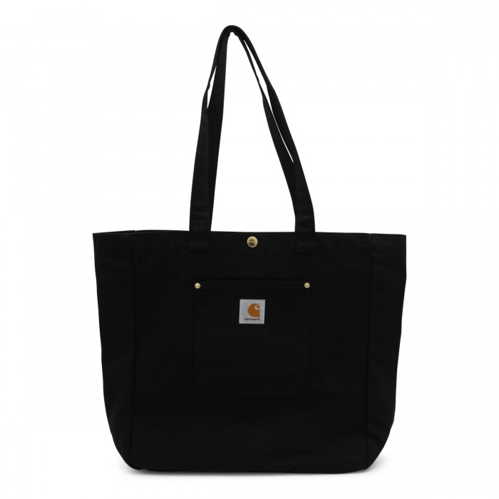 BLACK COTTON TOTE