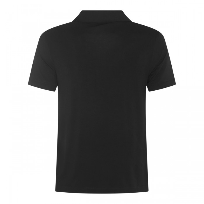 BLACK VISCOSE POLO SHIRT 2