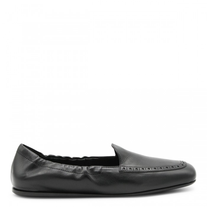BLACK LEATHER LOAFERS