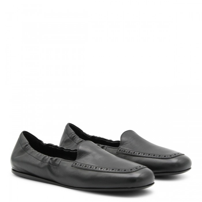 BLACK LEATHER LOAFERS 2