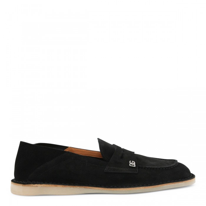 BLACK LEATHER LOAFERS