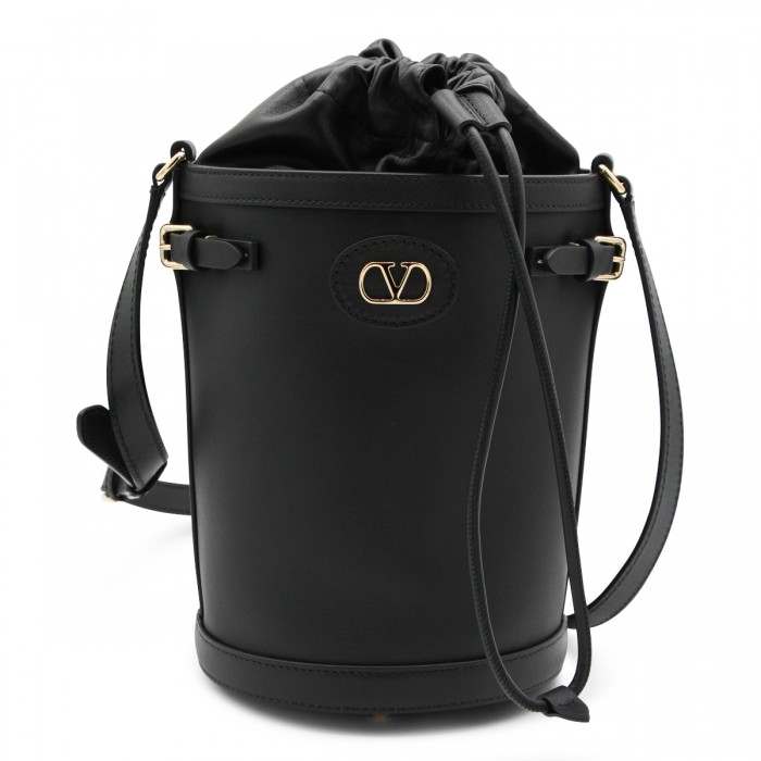 BLACK LEATHER SATCHEL