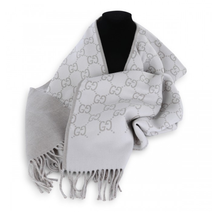 BEIGE WOOL SCARF 2