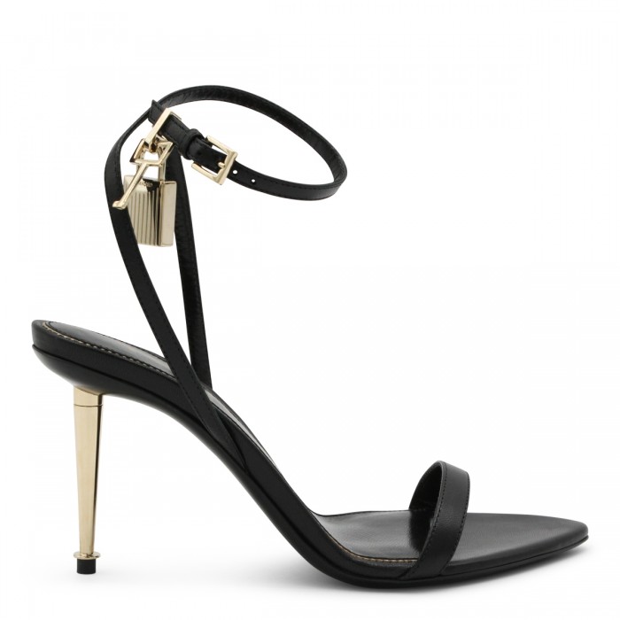 BLACK LEATHER SANDALS