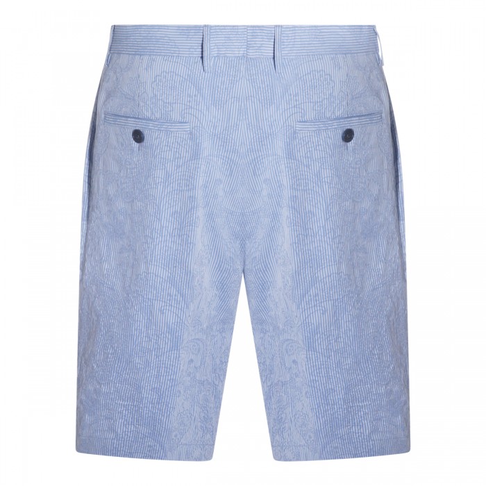LIGHT BLUE COTTON SHORTS 2