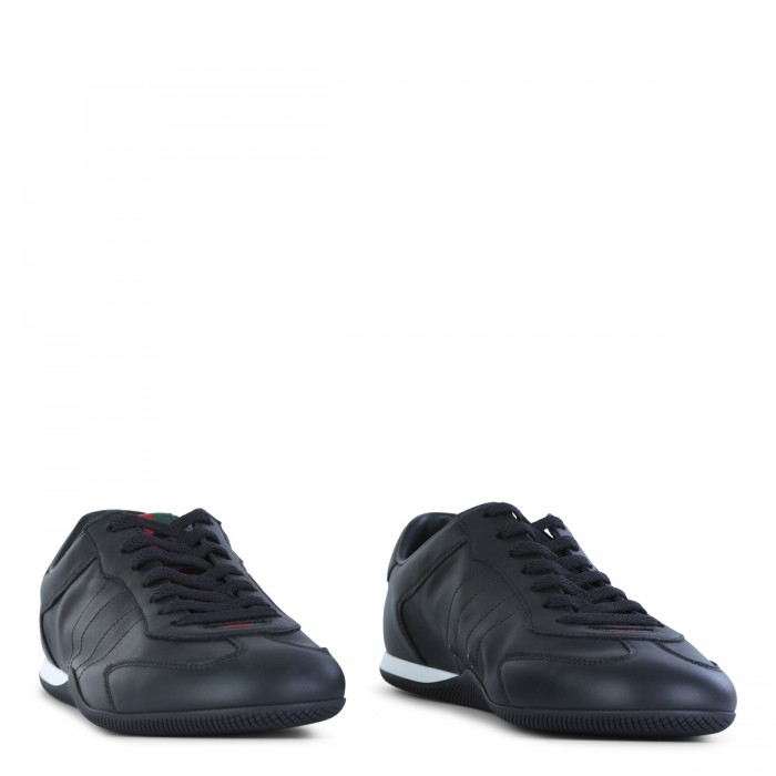 BLACK LEATHER SNEAKERS 2