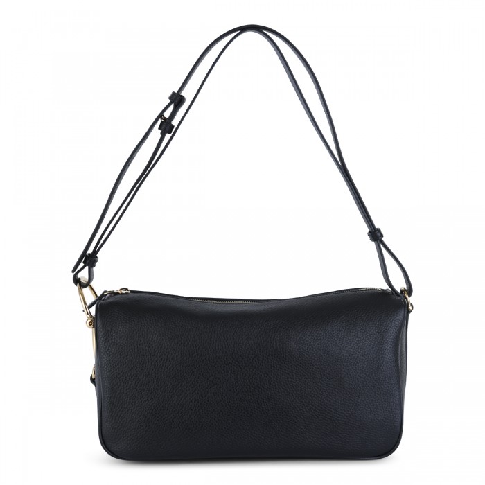 BLACK LEATHER SHOULDER BAG