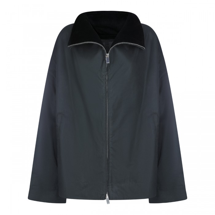 BLACK COTTON CASUAL JACKET