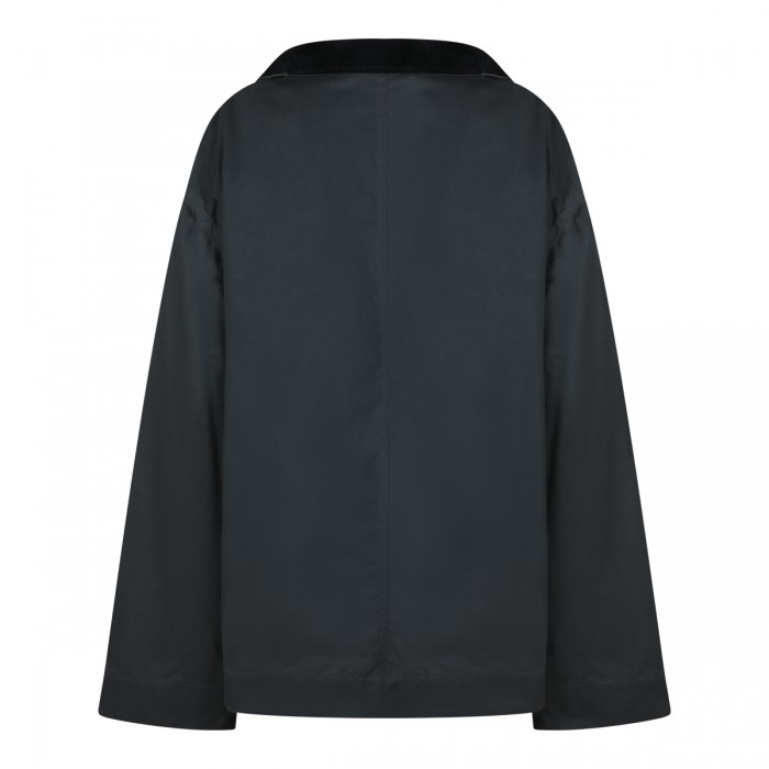 BLACK COTTON CASUAL JACKET 2