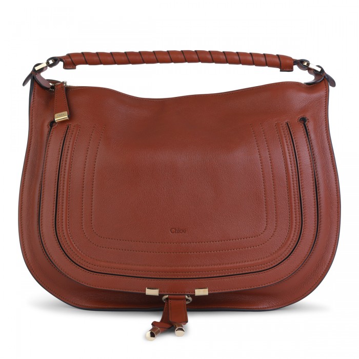 BROWN LEATHER MARCIE...